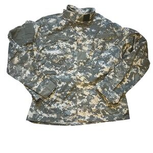 US Army Combat Uniform Digital Camo Full Zip Field Jacket‎ Mens Small X-Short